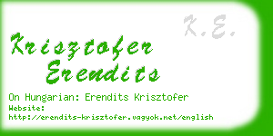 krisztofer erendits business card